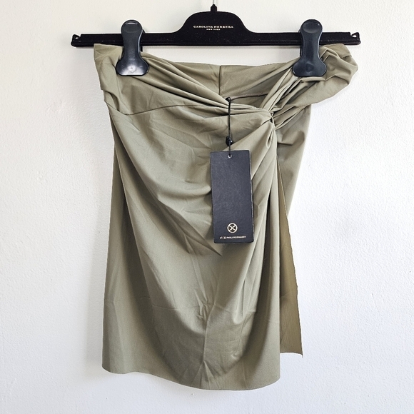 New Vix Swimwear Karen Mini Skirt Pareo Skirt Olive Swim Beach Cover-Up NWT - Picture 5 of 10